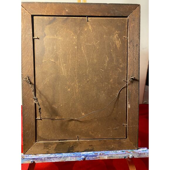 VTG Art Print "Simplicity" girl with bonnet flower dress 1920 Joshua Reynolds - Picture 7 of 13